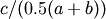 c/(0.5(a+b))