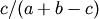 c/(a+b-c)